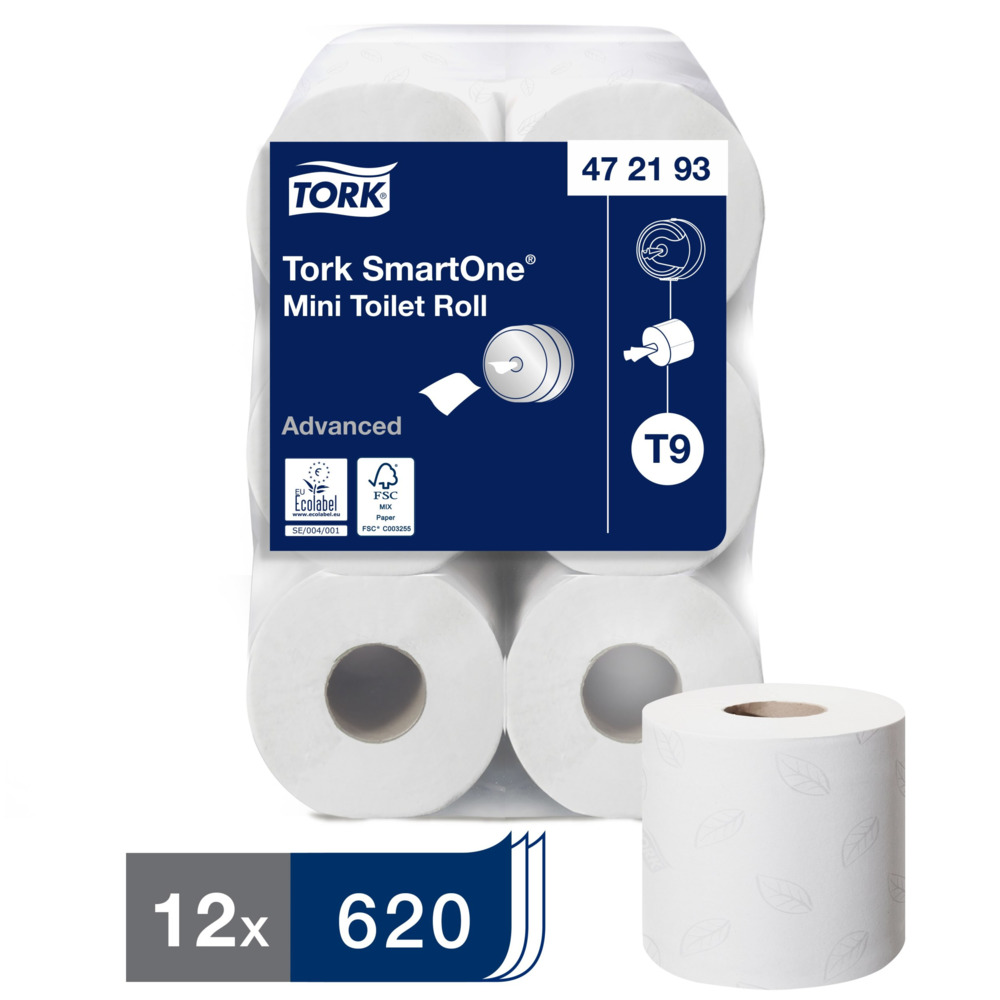 Tork T9 SmartOne Mini 2 lager Toalettpapper