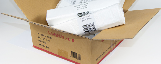 Papperskorgspåse 30 L 8my (10 rl/krt)