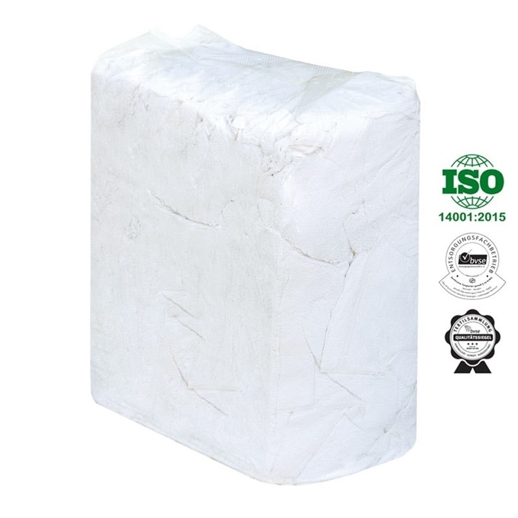 Frottétrasa vit 100% bomull  10 kg/bal